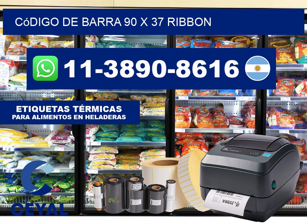 código de barra 90 x 37 ribbon