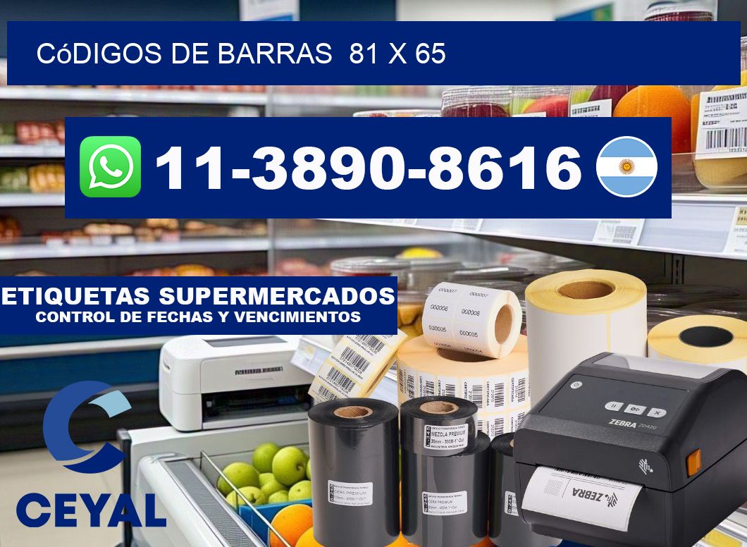 códigos de barras 81 x 65