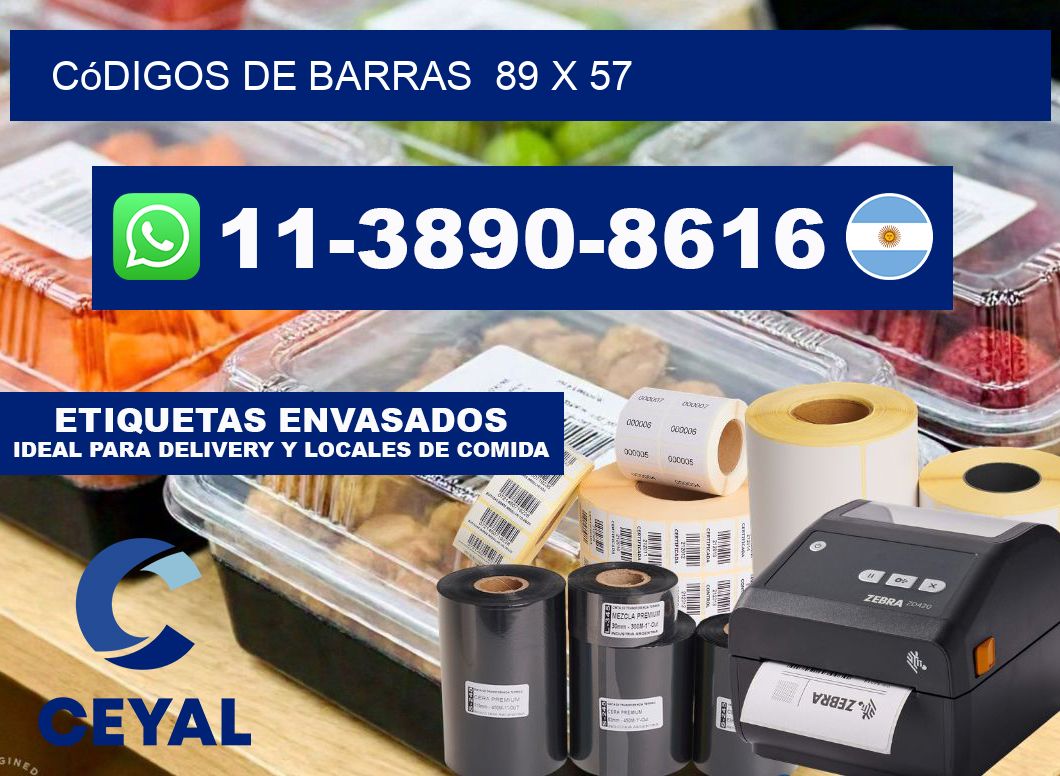 códigos de barras  89 x 57