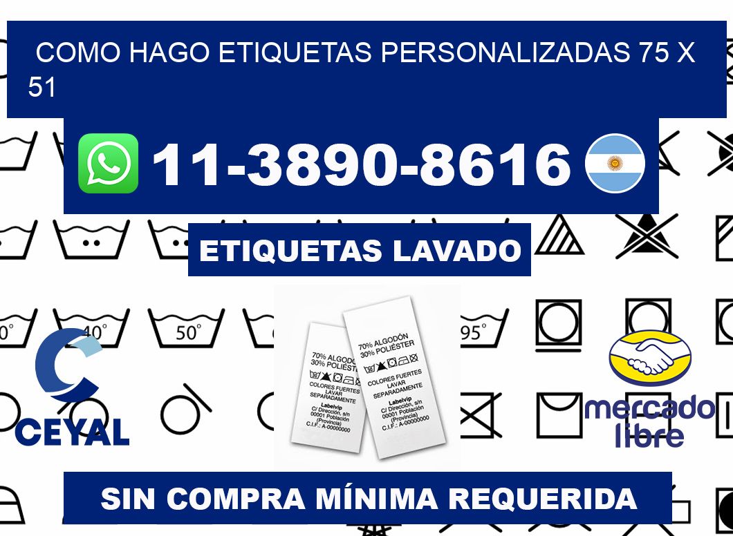 como hago etiquetas personalizadas 75 x 51