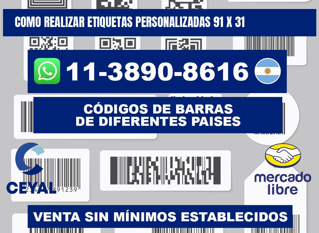como realizar etiquetas personalizadas 91 x 31