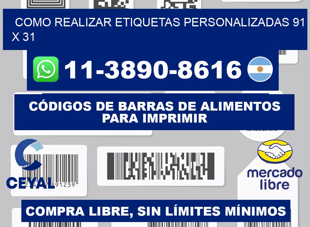 como realizar etiquetas personalizadas 91 x 31