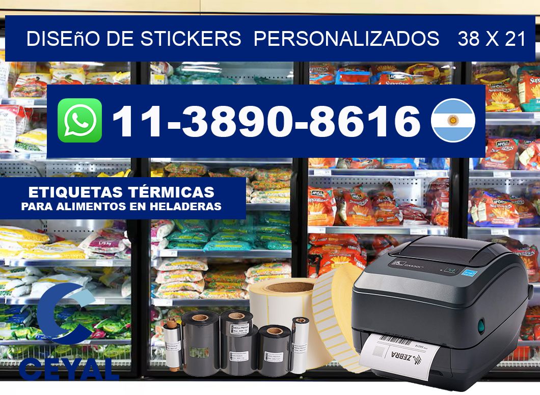 diseño de stickers  personalizados   38 x 21