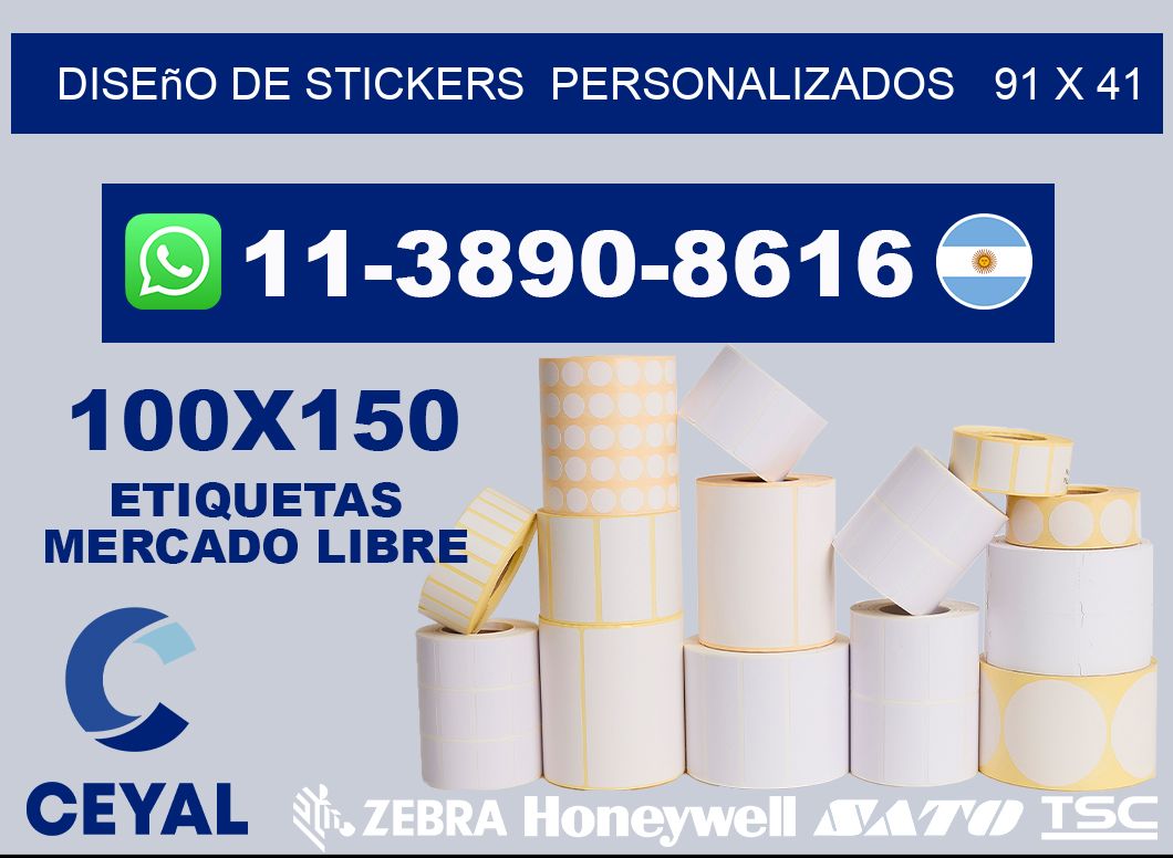 diseño de stickers personalizados 91 x 41