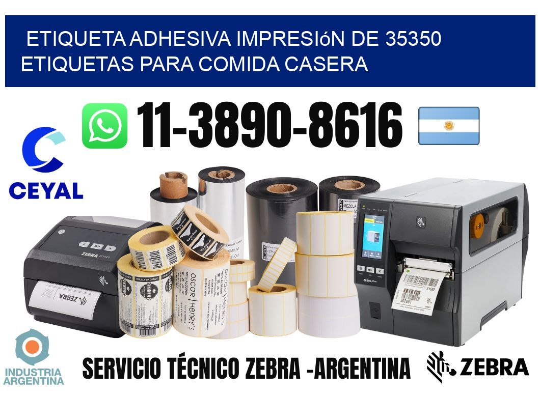 etiqueta adhesiva impresión de 35350 etiquetas para comida casera