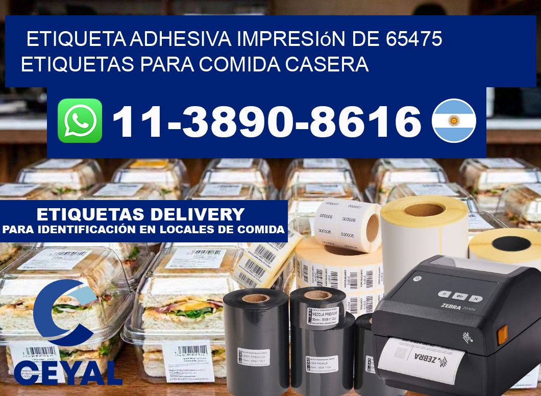 etiqueta adhesiva impresión de 65475 etiquetas para comida casera