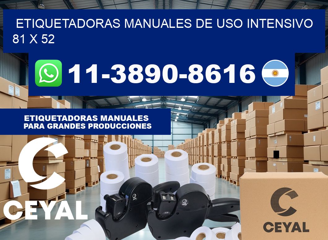 etiquetadoras manuales de uso intensivo 81 x 52