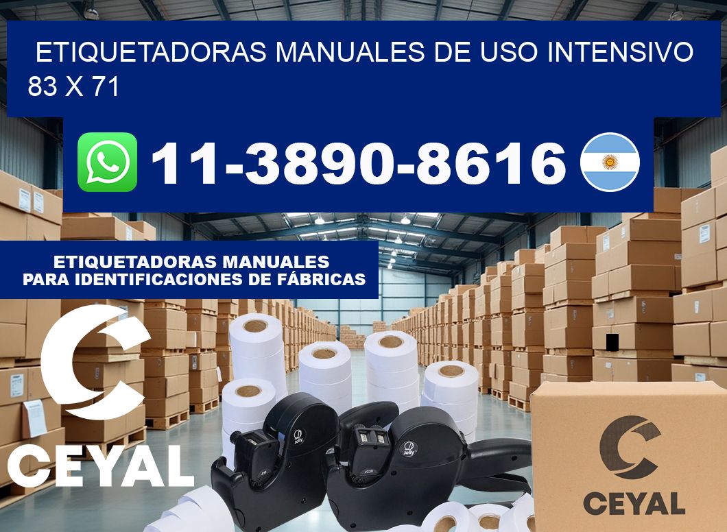 etiquetadoras manuales de uso intensivo 83 x 71