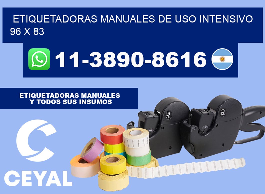 etiquetadoras manuales de uso intensivo 96 x 83