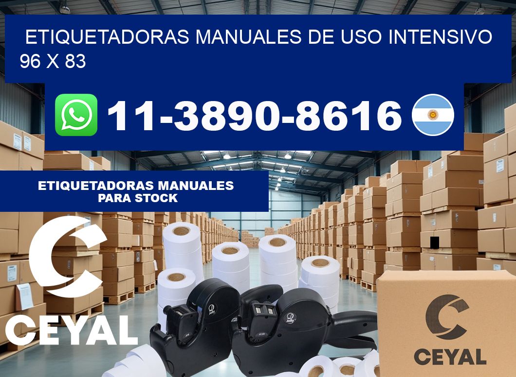 etiquetadoras manuales de uso intensivo 96 x 83