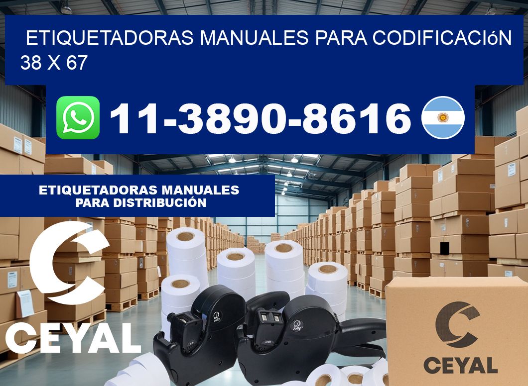 etiquetadoras manuales para codificación 38 x 67