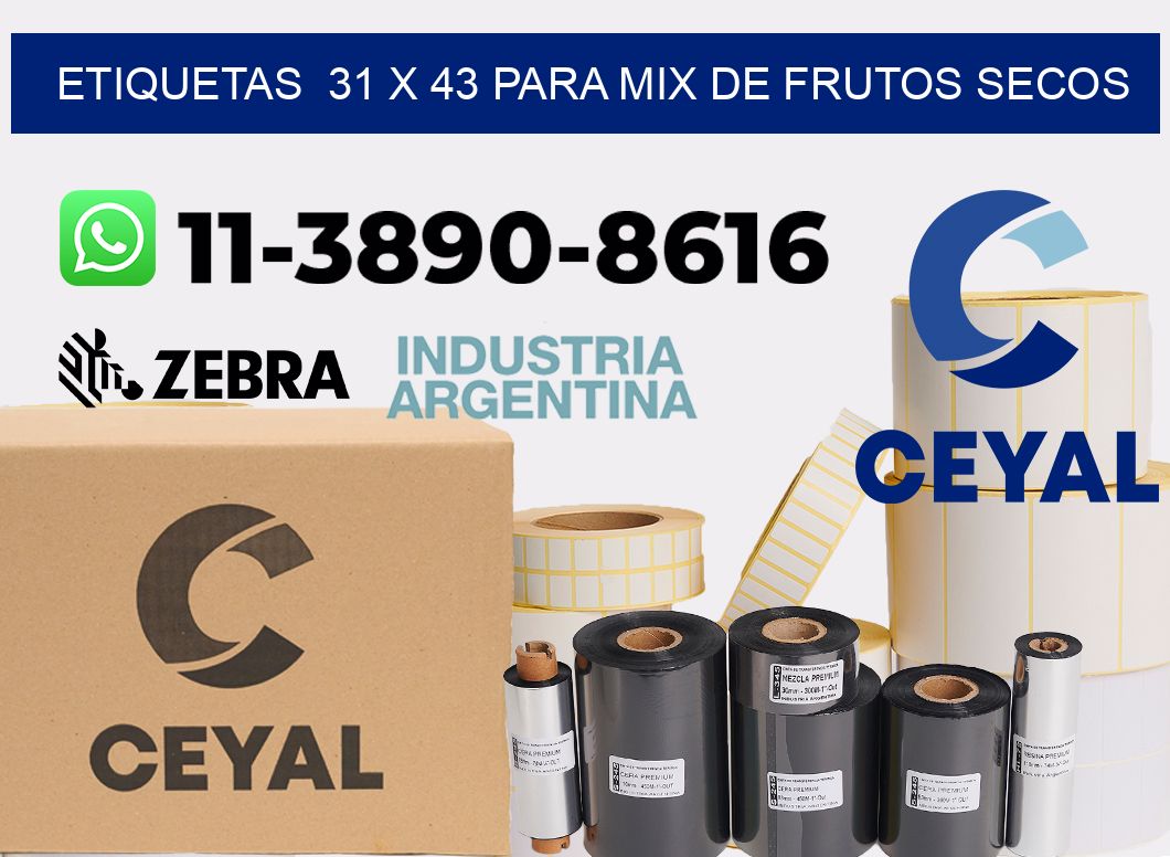 etiquetas 31 x 43 para Mix de frutos secos