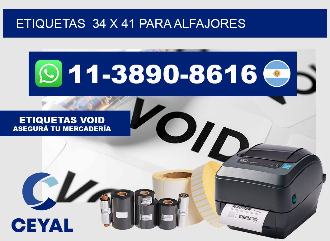 etiquetas  34 x 41 para Alfajores