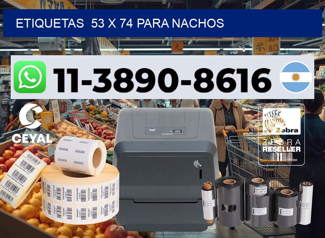 etiquetas 53 x 74 para Nachos