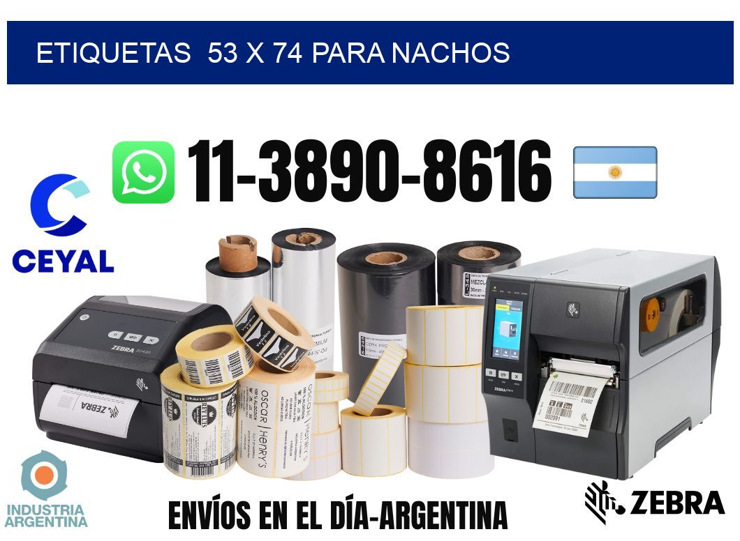 etiquetas 53 x 74 para Nachos