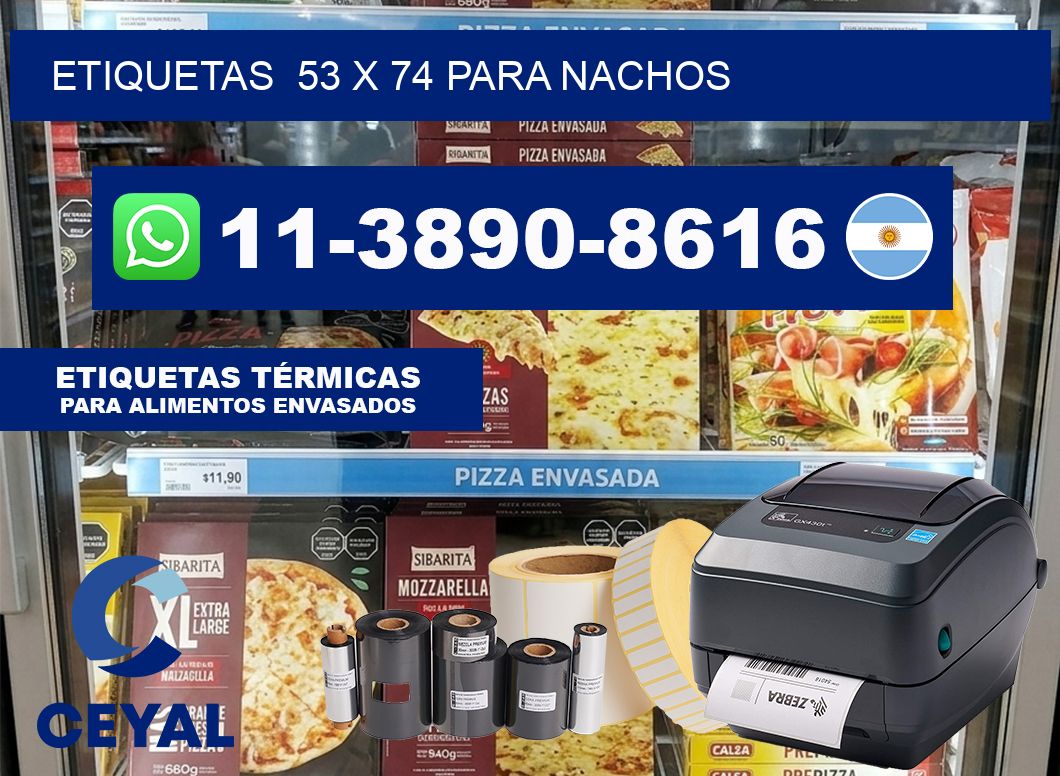 etiquetas  53 x 74 para Nachos