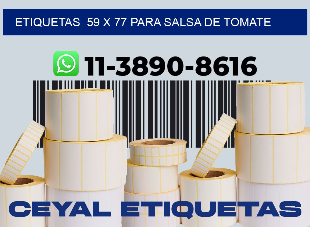 etiquetas 59 x 77 para Salsa de tomate