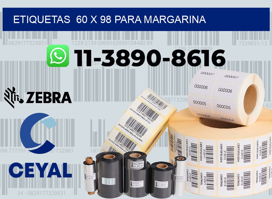 etiquetas  60 x 98 para Margarina
