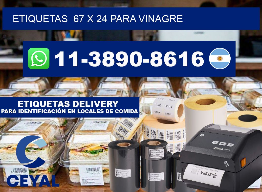 etiquetas 67 x 24 para Vinagre