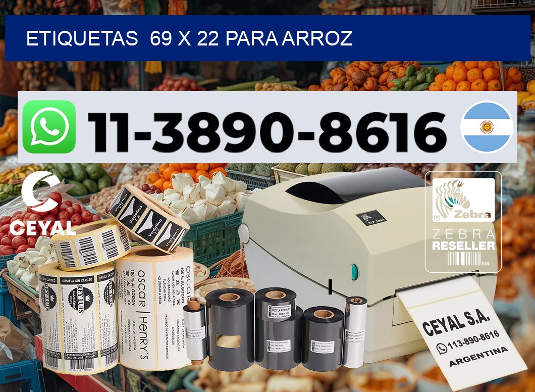 etiquetas 69 x 22 para Arroz