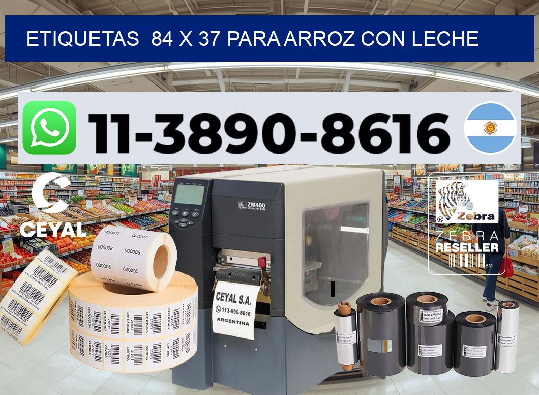 etiquetas  84 x 37 para Arroz con leche