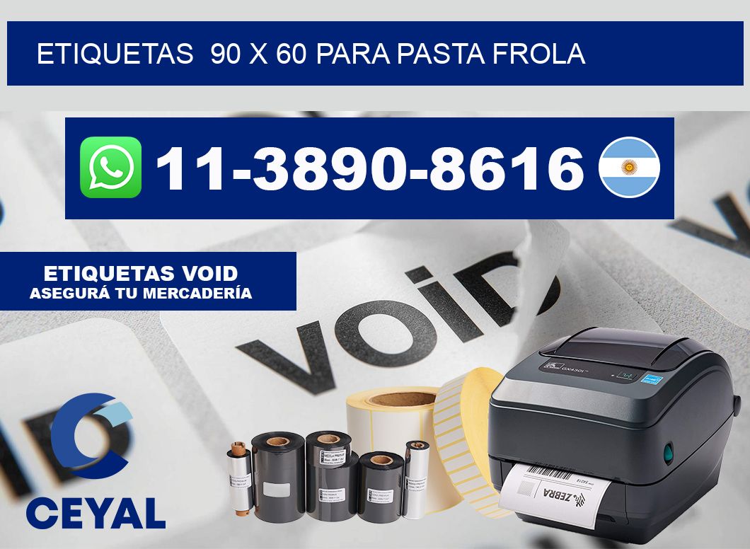 etiquetas 90 x 60 para Pasta frola