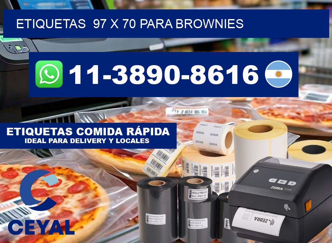 etiquetas 97 x 70 para Brownies