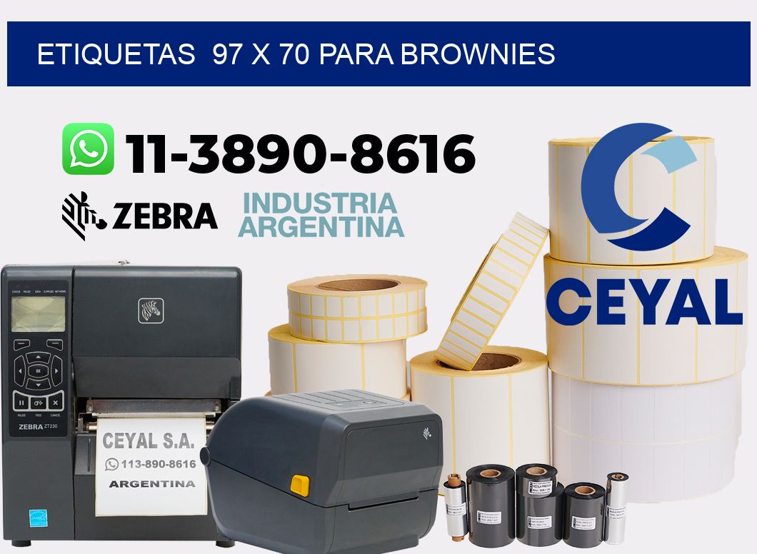 etiquetas 97 x 70 para Brownies