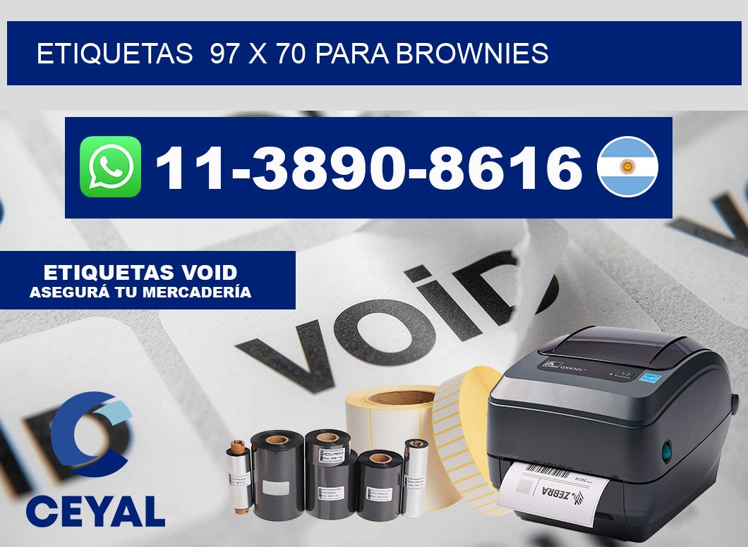 etiquetas 97 x 70 para Brownies