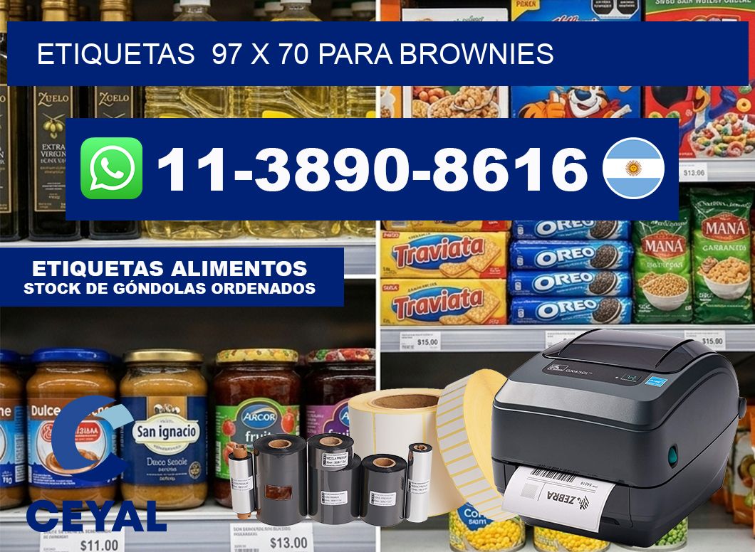 etiquetas  97 x 70 para Brownies