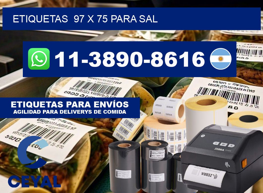 etiquetas  97 x 75 para Sal