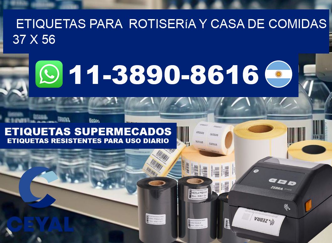 etiquetas para  Rotisería y casa de comidas 37 x 56