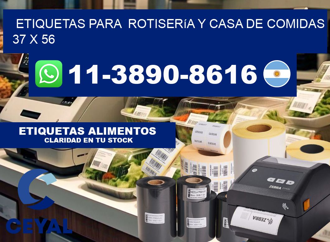 etiquetas para  Rotisería y casa de comidas 37 x 56