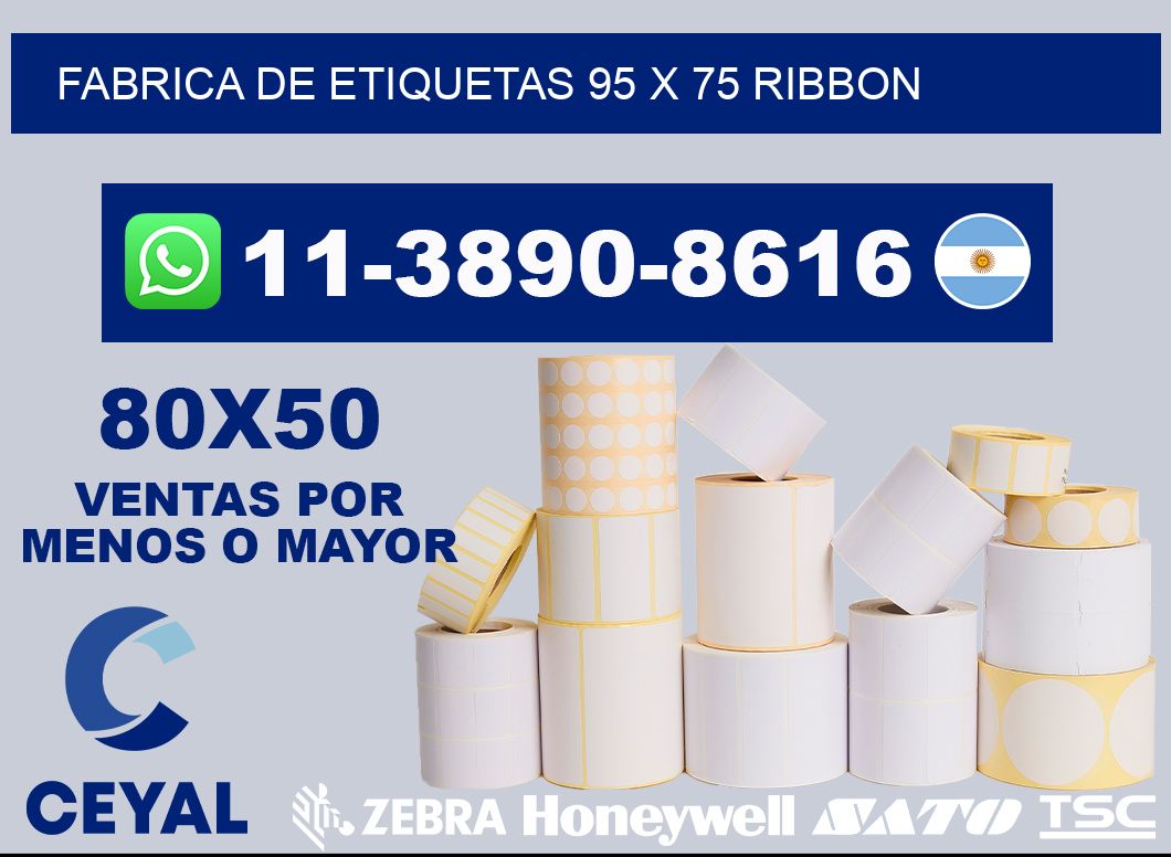 fabrica de etiquetas 95 x 75 ribbon