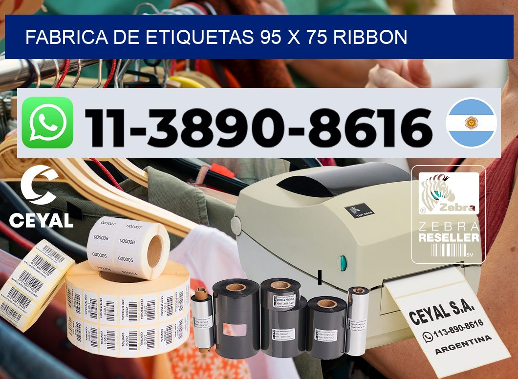 fabrica de etiquetas 95 x 75 ribbon