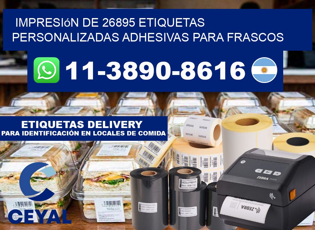 impresión de 26895 etiquetas personalizadas adhesivas para frascos