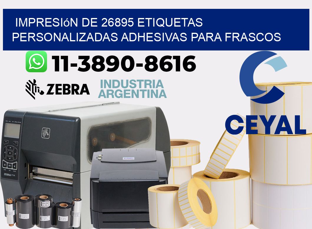 impresión de 26895 etiquetas personalizadas adhesivas para frascos
