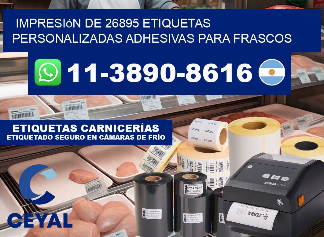 impresión de 26895 etiquetas personalizadas adhesivas para frascos