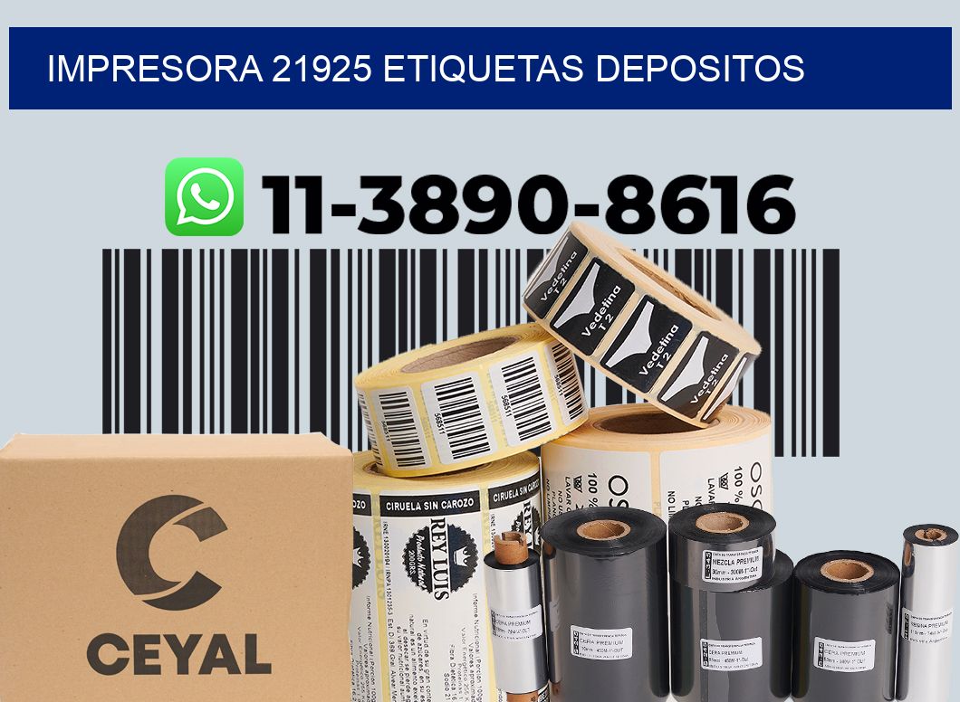 impresora 21925 etiquetas depositos