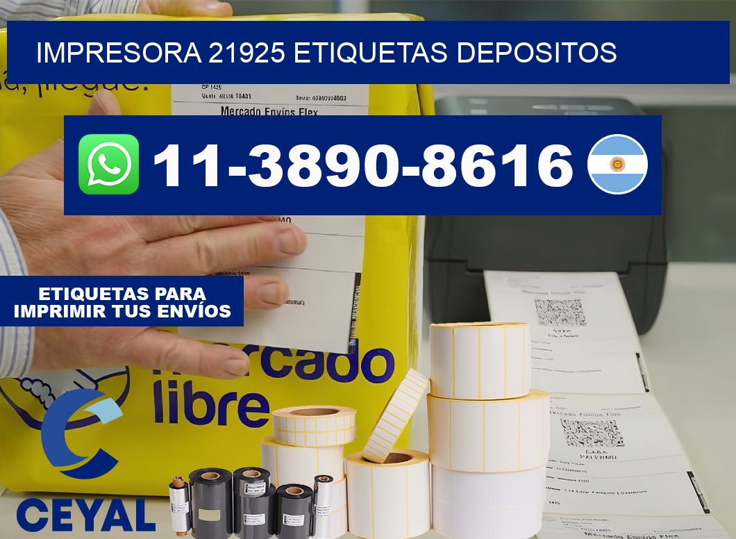 impresora 21925 etiquetas depositos