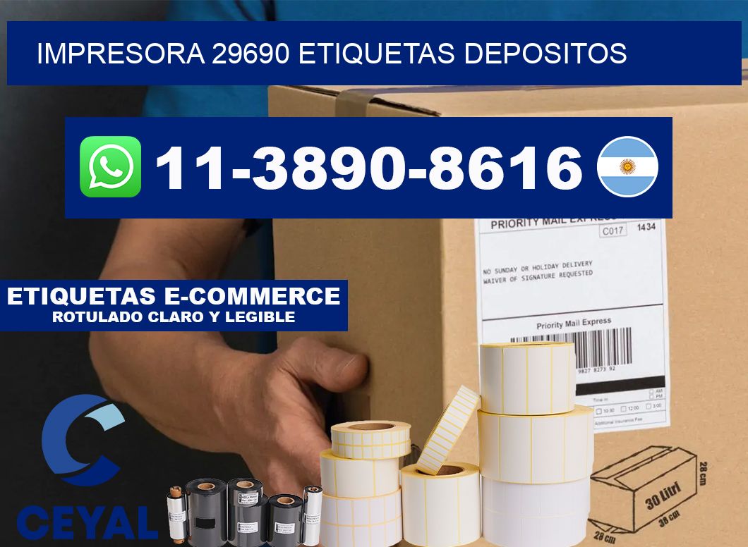 impresora 29690 etiquetas depositos