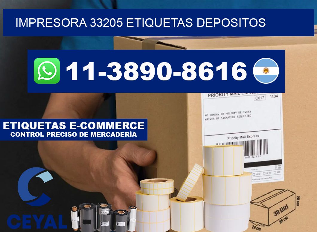 impresora 33205 etiquetas depositos