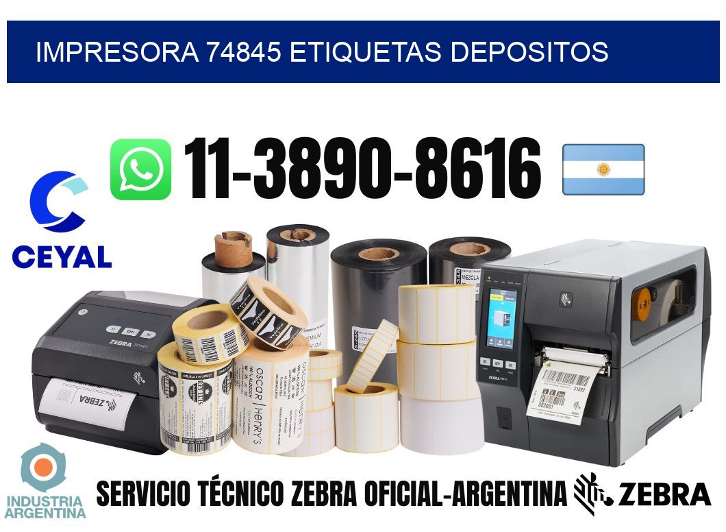 impresora 74845 etiquetas depositos