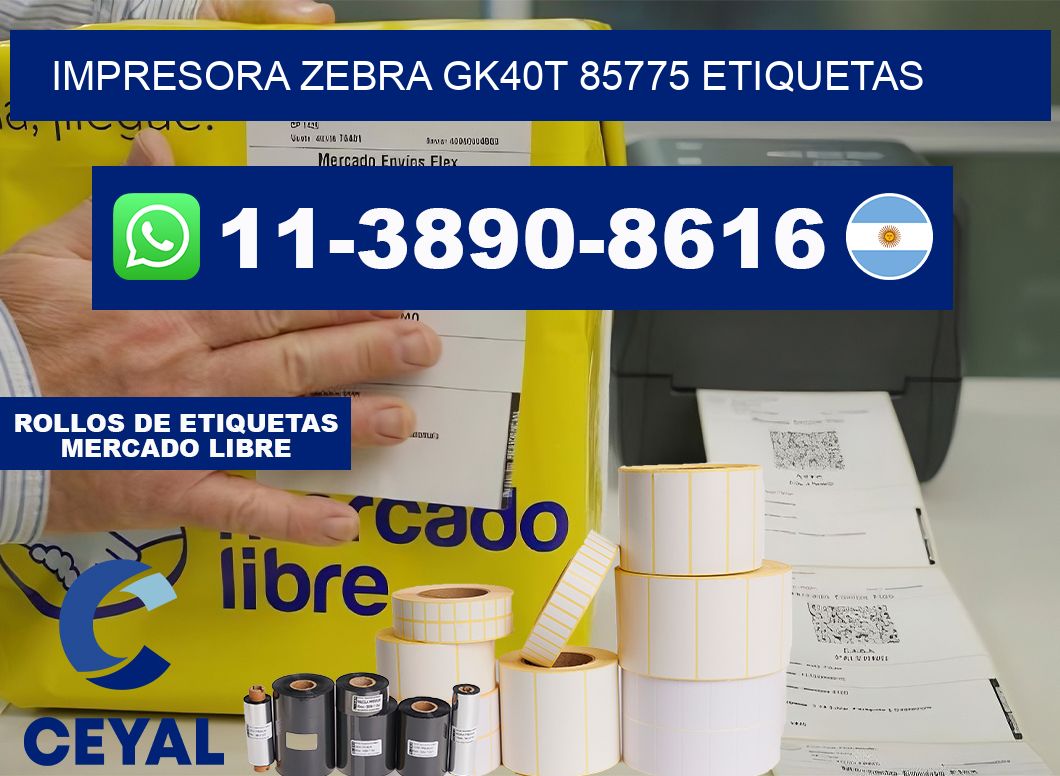impresora zebra gk40t 85775 etiquetas