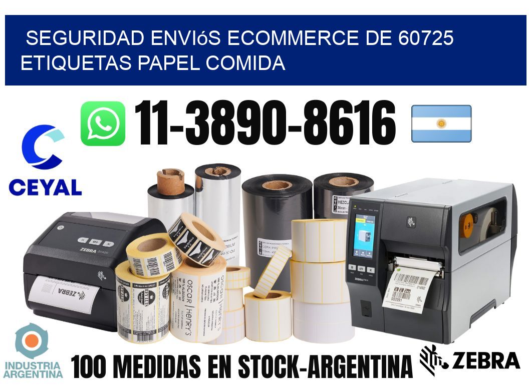 seguridad enviós ecommerce de 60725 etiquetas papel comida