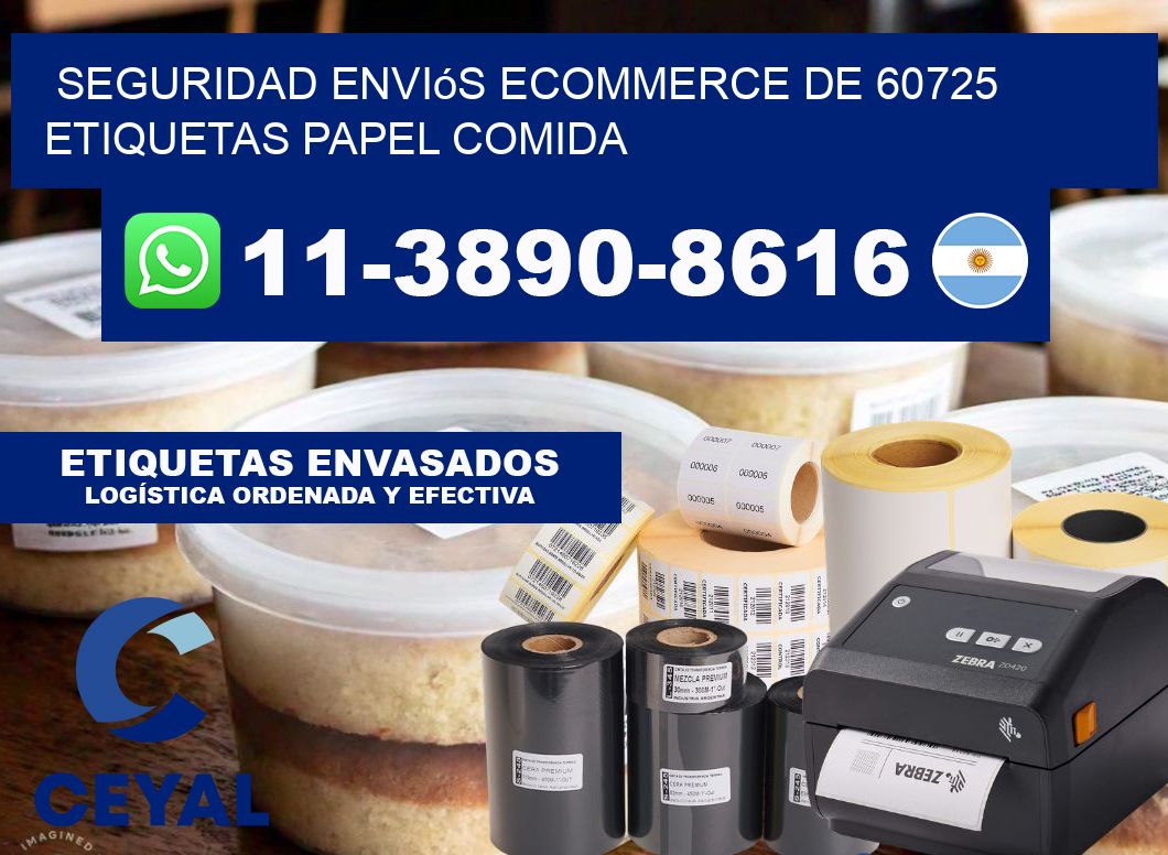 seguridad enviós ecommerce de 60725 etiquetas papel comida