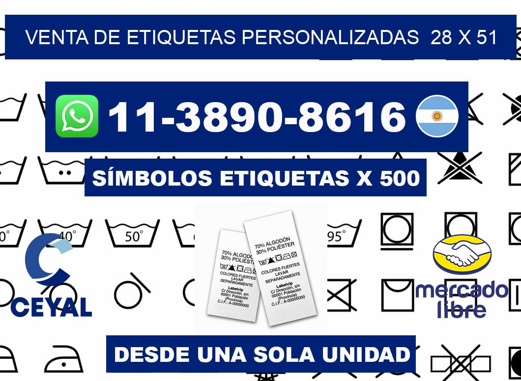 venta de etiquetas personalizadas 28 x 51