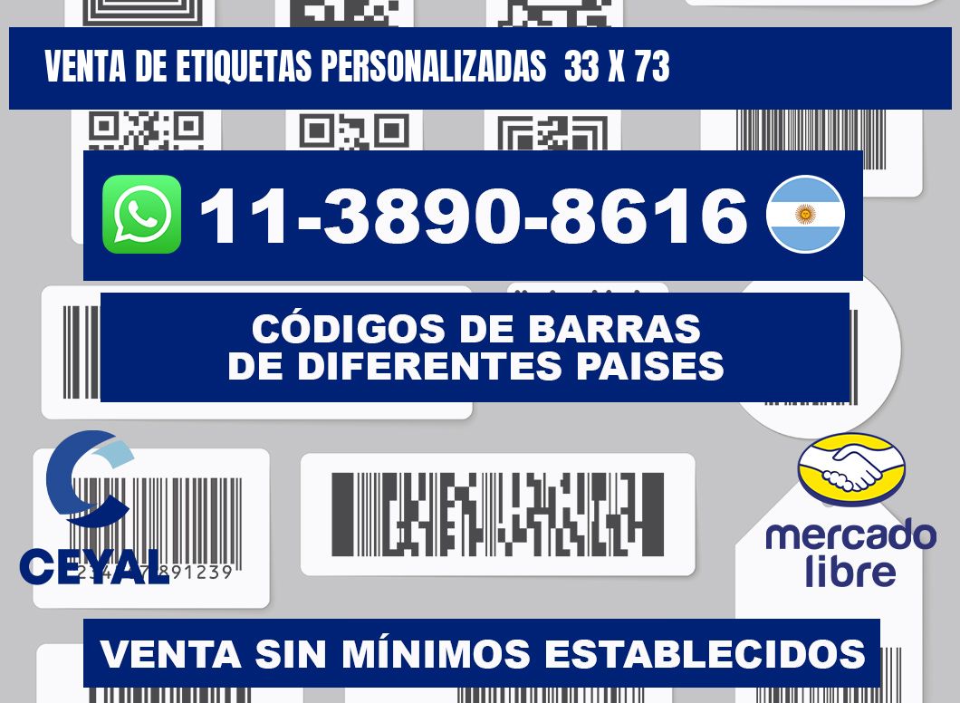 venta de etiquetas personalizadas 33 x 73