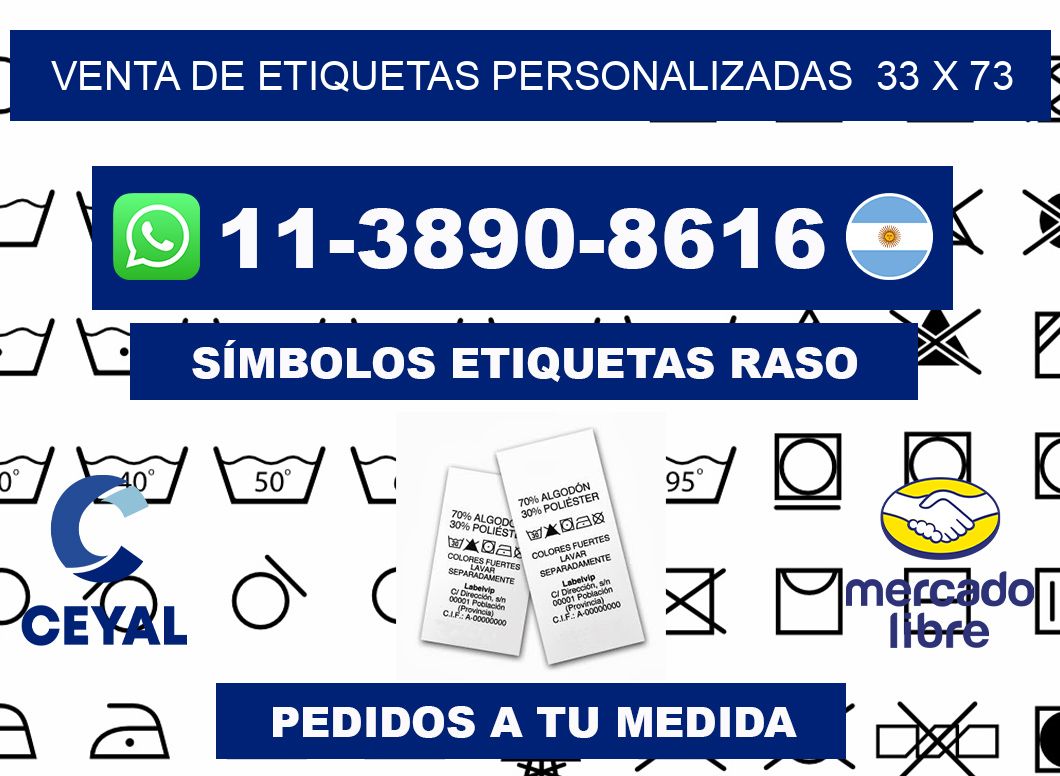 venta de etiquetas personalizadas 33 x 73