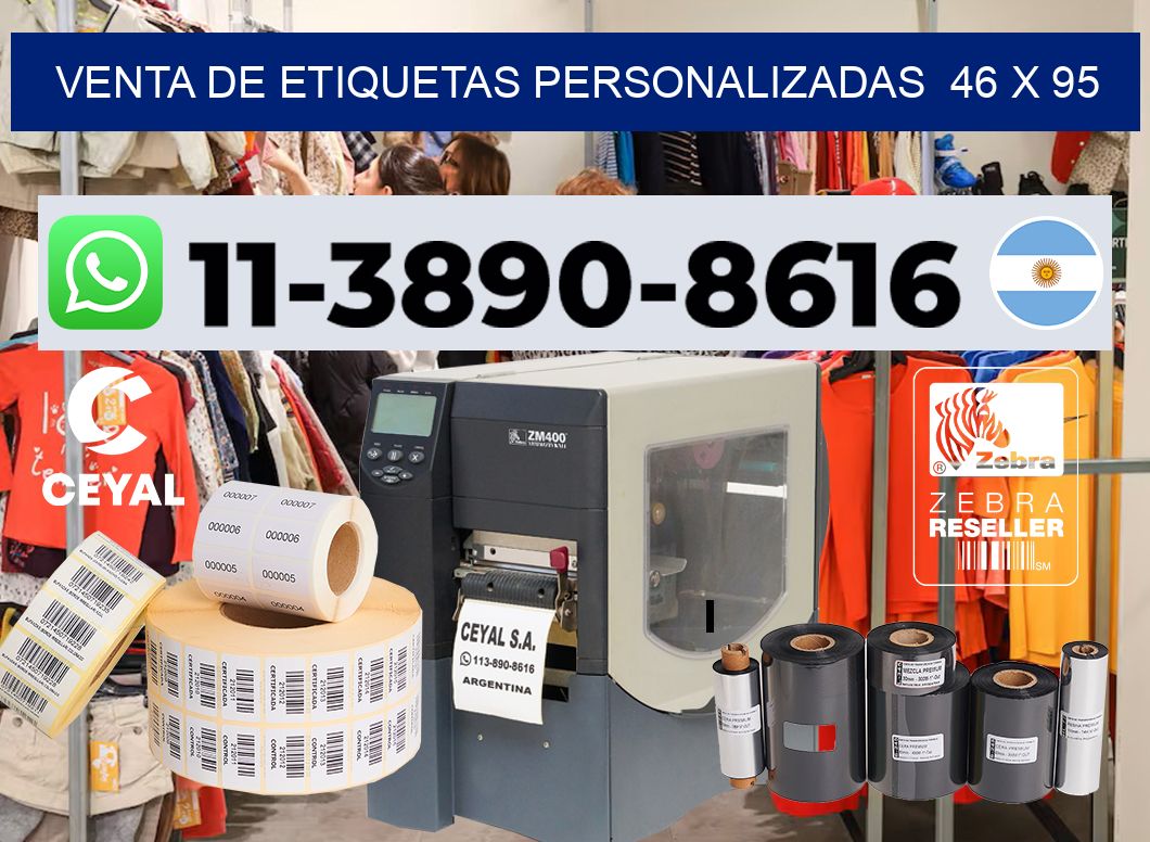 venta de etiquetas personalizadas  46 x 95